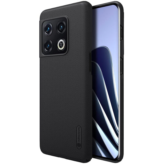 Nillkin Plastic Case For Oneplus 10 Pro One Plus 10 Pro (1+10) Pro (6.7" Inch) Super Frosted Hard Back Dotted Grip Cover Pc Black Color