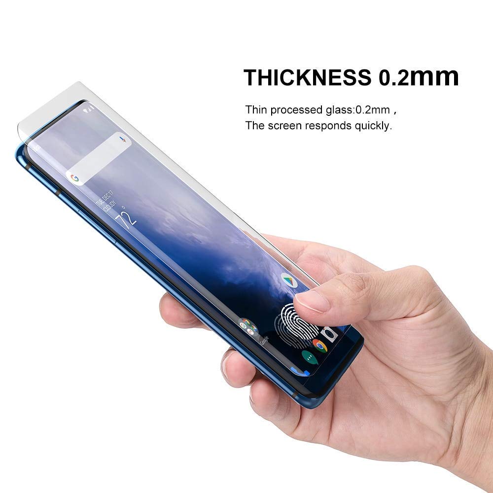 For Oneplus UV Tempered Glass Screen Protector One Minute UV Odorless and Pollution-Free Quick Paste Glue Tempered Glass Screen Protector for OnePlus (Clear)