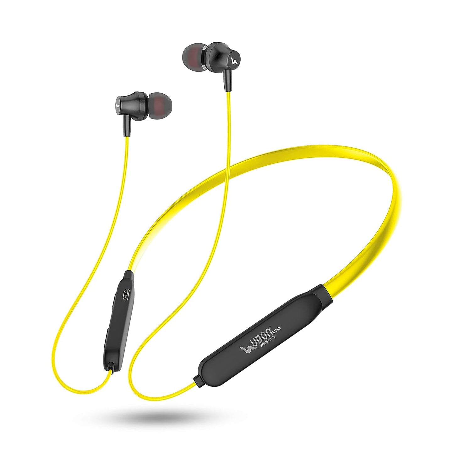 Ubon Wireless Earphone Neckband BT5200 Bass Factory 2.0 Bluetooth Headset  (Yellow, In the Ear)