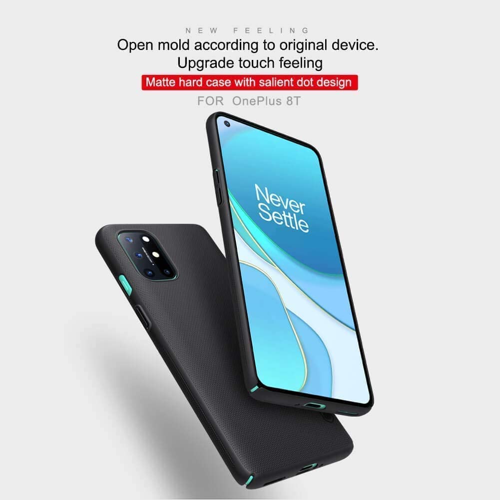 Nillkin Plastic Case For One Plus Oneplus 8T (6.55" Inch) Super Frosted Hard Back Cover Pc Black Color