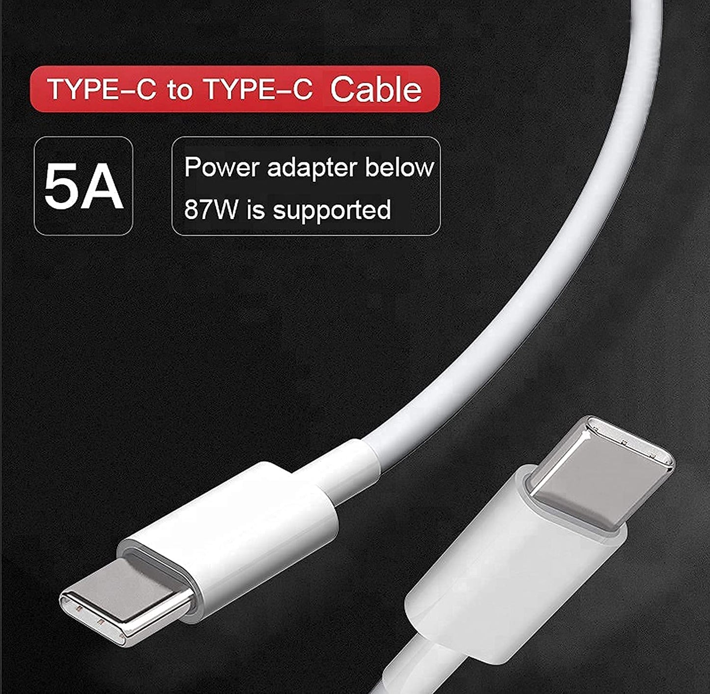 Type C to C Usb Cable for USB Cable Original Like | Data Sync Cable | Rapid Quick Dash Fast Charging Cable | Charger Cable | Type-C to USB-A Cable (3.5 Ampere, 1 Meter/3.3 Feet, JS7, C TO C White)
