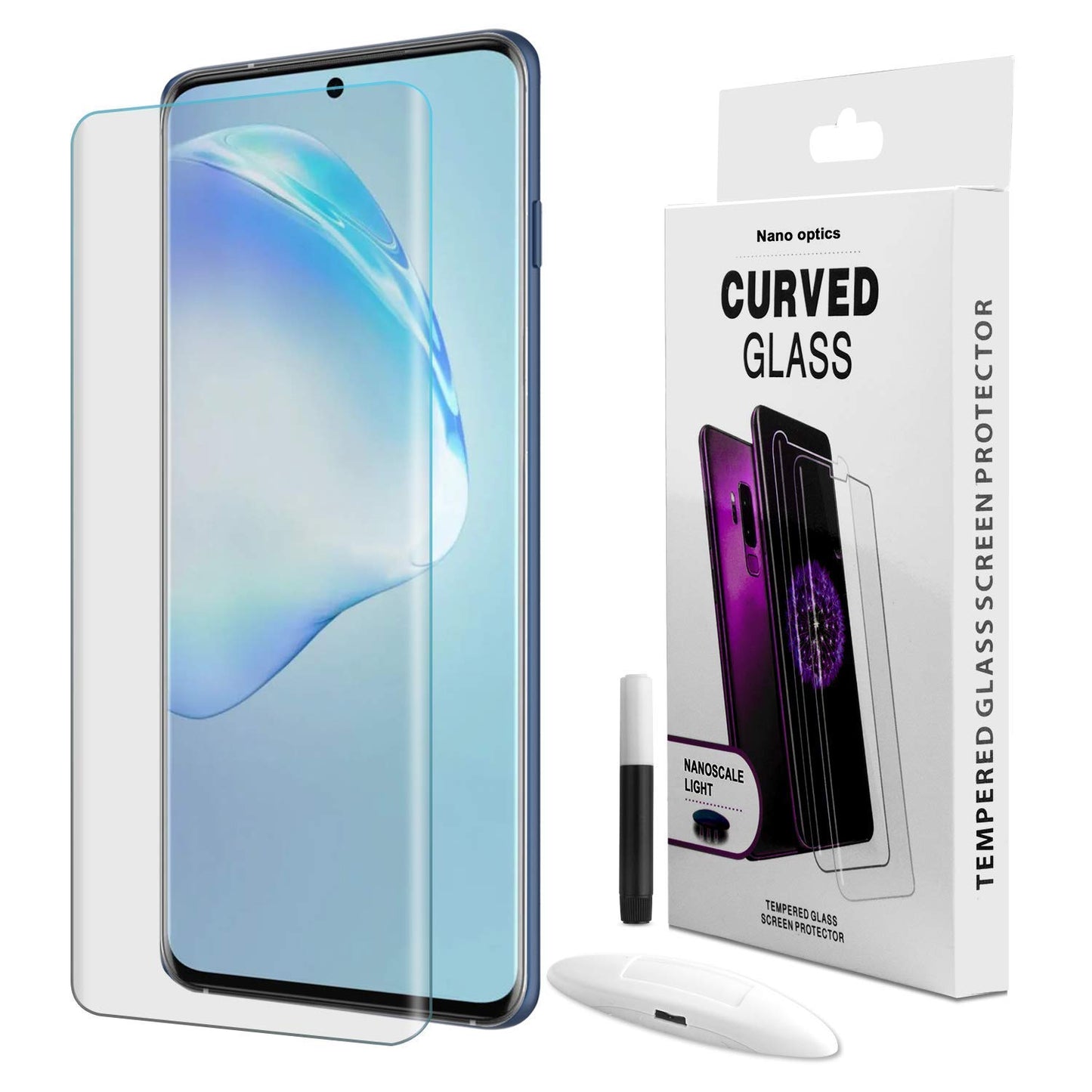 For GOOGLE FIXEL UV Tempered Glass Screen Protector One Minute UV Odorless and Pollution-Free Quick Paste Glue Tempered Glass Screen Protector for GOOGLE (Clear)