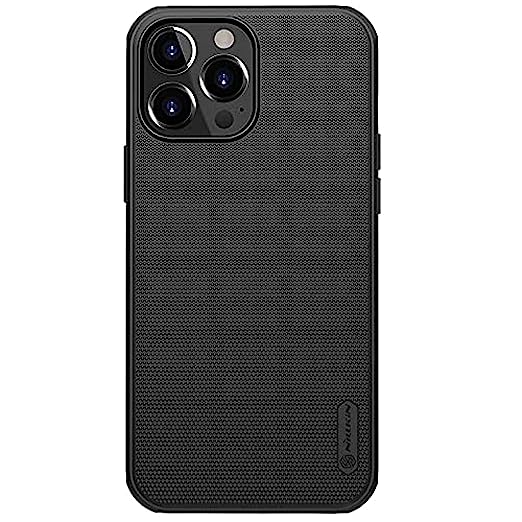 Nillkin Case for Apple iPhone 13 Pro (6.1" Inch) Super Frosted Shield Pro Hard Back Soft Border (PC + TPU) Shock Absorb Cover Raised Bezel Camera Protect PC Without Logo Cut Black