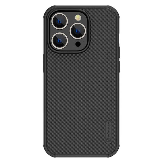 Nillkin Case for Apple iPhone 14 Pro Max (6.7" Inch) Super Frosted Shield Pro Hard Back Soft Border (PC + TPU) Shock Absorb Cover Raised Bezel Camera Protect PC Without Logo Cut Black