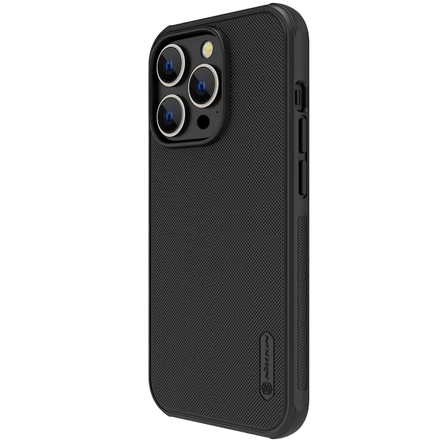 Nillkin Case for Apple iPhone 14 Pro (6.1" Inch) Super Frosted Shield Pro Hard Back Soft Border (PC + TPU) Shock Absorb Cover Raised Bezel Camera Protect PC Without Logo Cut Black