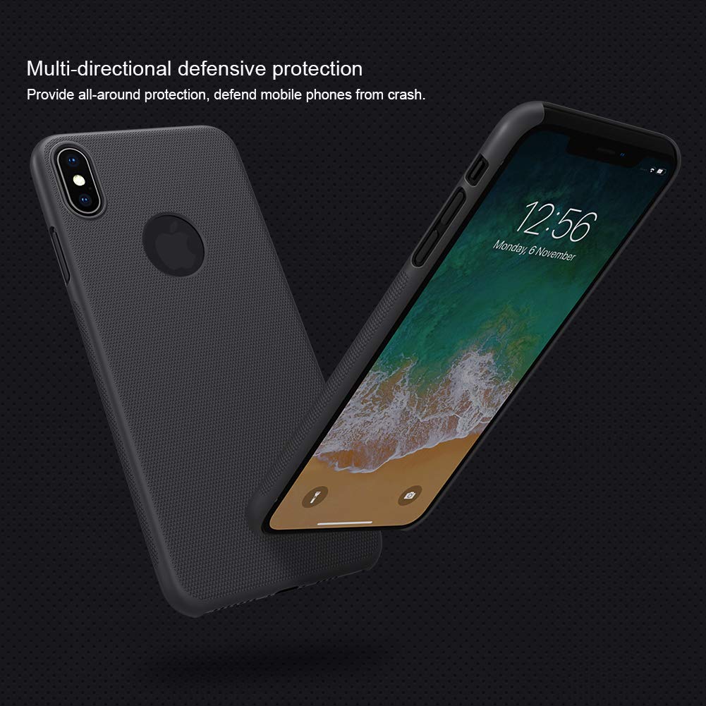 Nillkin Case for Apple iPhone Xs Max (6.5" Inch) Super Frosted Hard Back Cover Hard PC Black Color