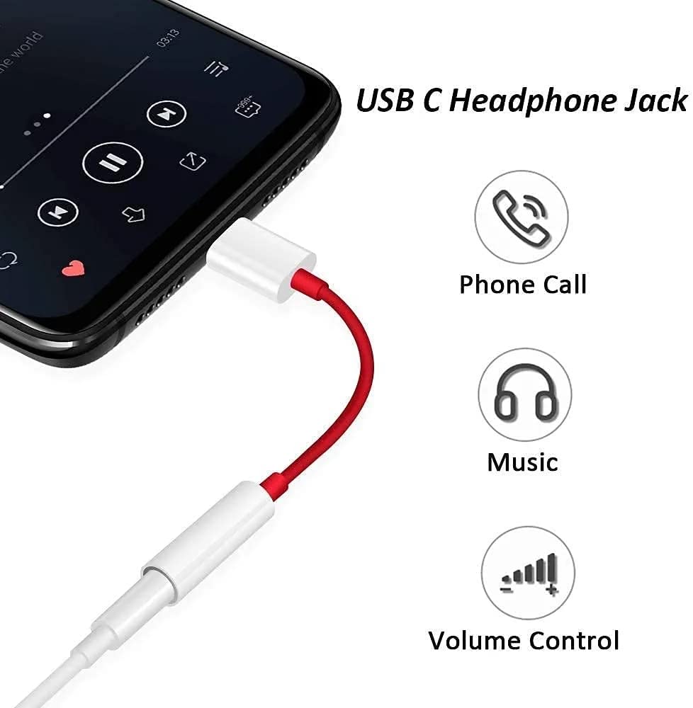 USB Type-C Male to 3.5Mm Earphone Jack Audio Cable Adapter
