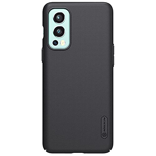 Nillkin Plastic Case For Oneplus Nord 2 5G (6.43" Inch) Super Frosted Hard Back Dotted Grip Cover Pc Black Color