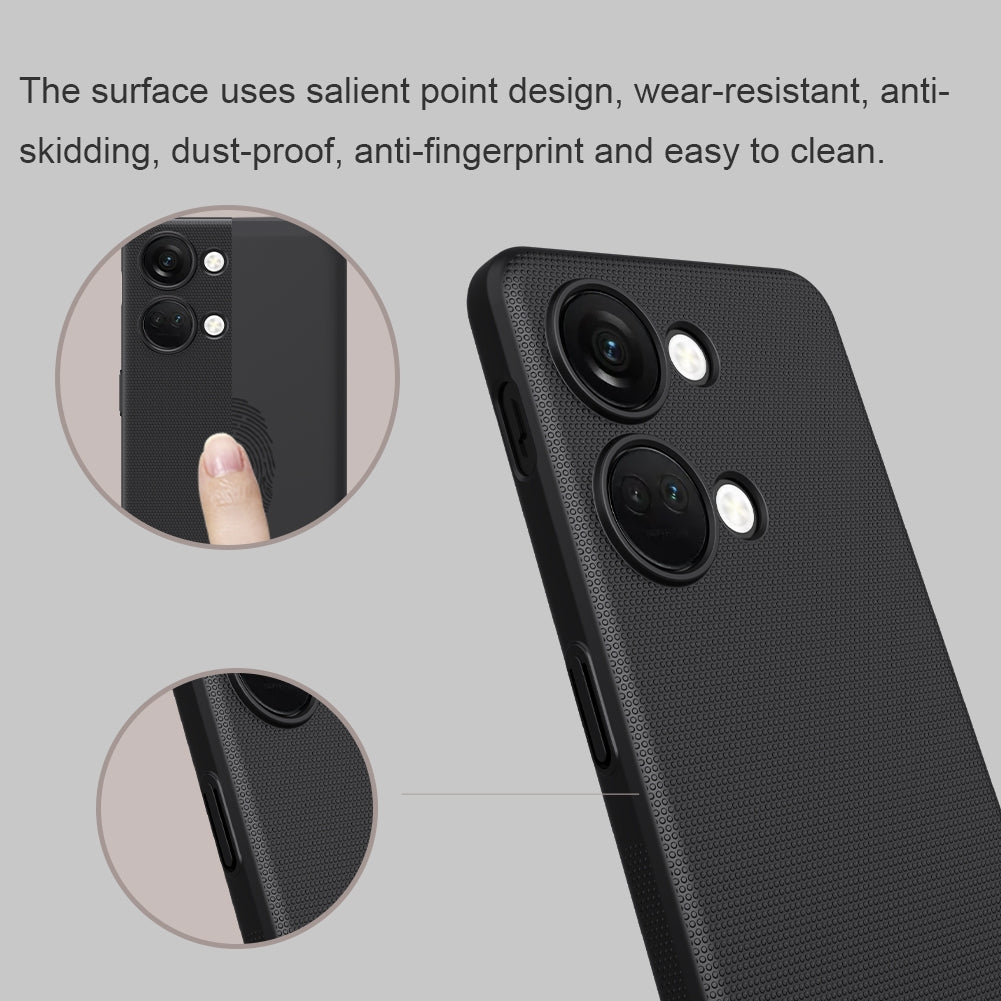 Nillkin OnePlus Ace 2v Case with Camera Protection Cover,OnePlus Ace 2v Unlocked Phone Slim Thin Protective Shockproof Cover with Slide Camera Cover,Case for OnePlus Ace2v Racing Edition (Black)