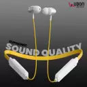 Ubon CL-16 Bass Nation Bluetooth Headset  (Yellow, White, In the Ear)