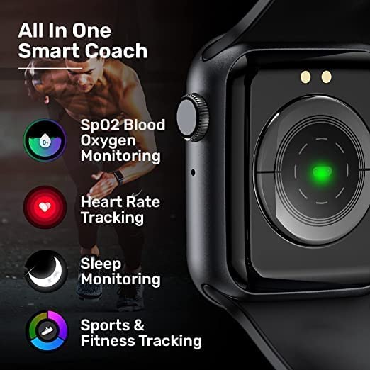 i8 Pro Max Smart Watch Series 7 For Man & Women (Black,Free Size) Smartwatch  (Black Strap, M)