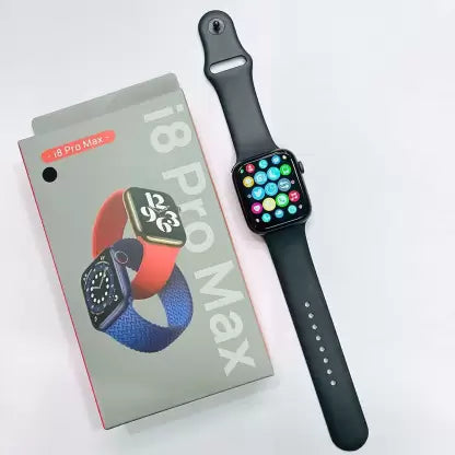 i8 Pro Max Smart Watch Series 7 For Man & Women (Black,Free Size) Smartwatch  (Black Strap, M)