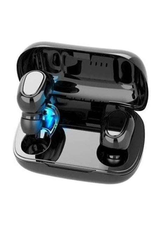 L21 Air-Port Waterproof Stereo Bluetooth Truly Wireless In Ear Earbuds With Mic (Black)
