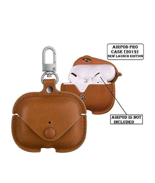 AirPod Pro Case Leather Personalized Leather Protective Air-pod Pro Case Cover Shockproof with Loss Prevention Clip for Apple Air-Pods Pro Wireless Charging Case for airpods