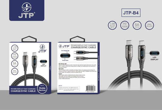JTP PD100W DISPLAY FAST CHARGING CHARGE/SYNC CABLE JTP-B4