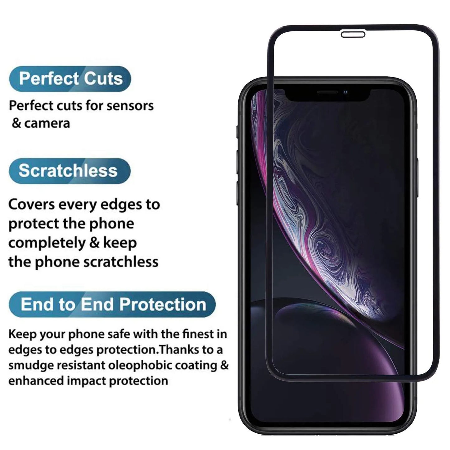 lyne Edge-To-Edge Curved Tempered Glass For Apple iPhone