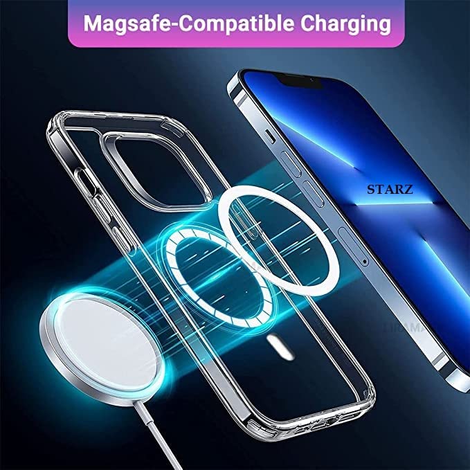 Magnetic Iphone 12/12 Pro Magnetic Back Case Cover Compatible With Magsafe Clear Transparent